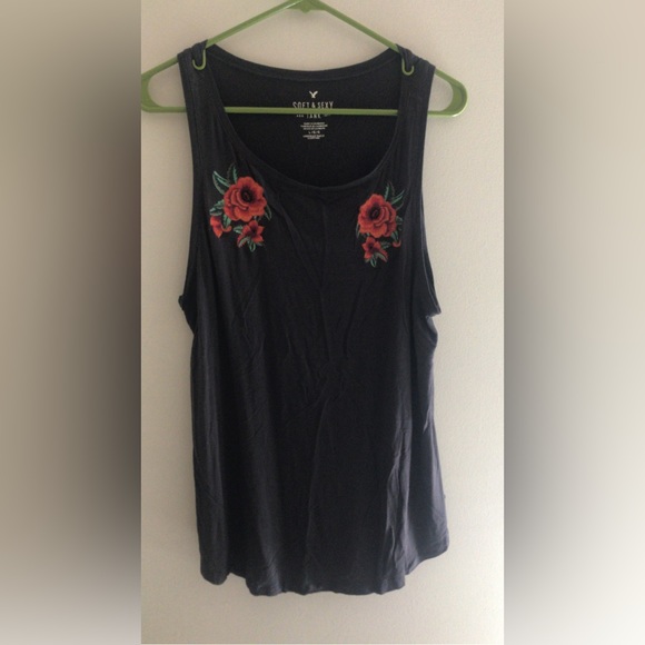 Floral Embroidery Tank - Picture 1 of 1